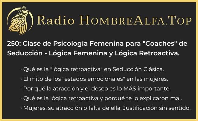 Clase de psicología femenina para "coaches" de seducción
